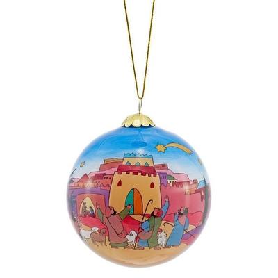 Christbaumkugel mit Innenglasbemalung 2023 »Nacht zu Betlehem«, von , St. Benno