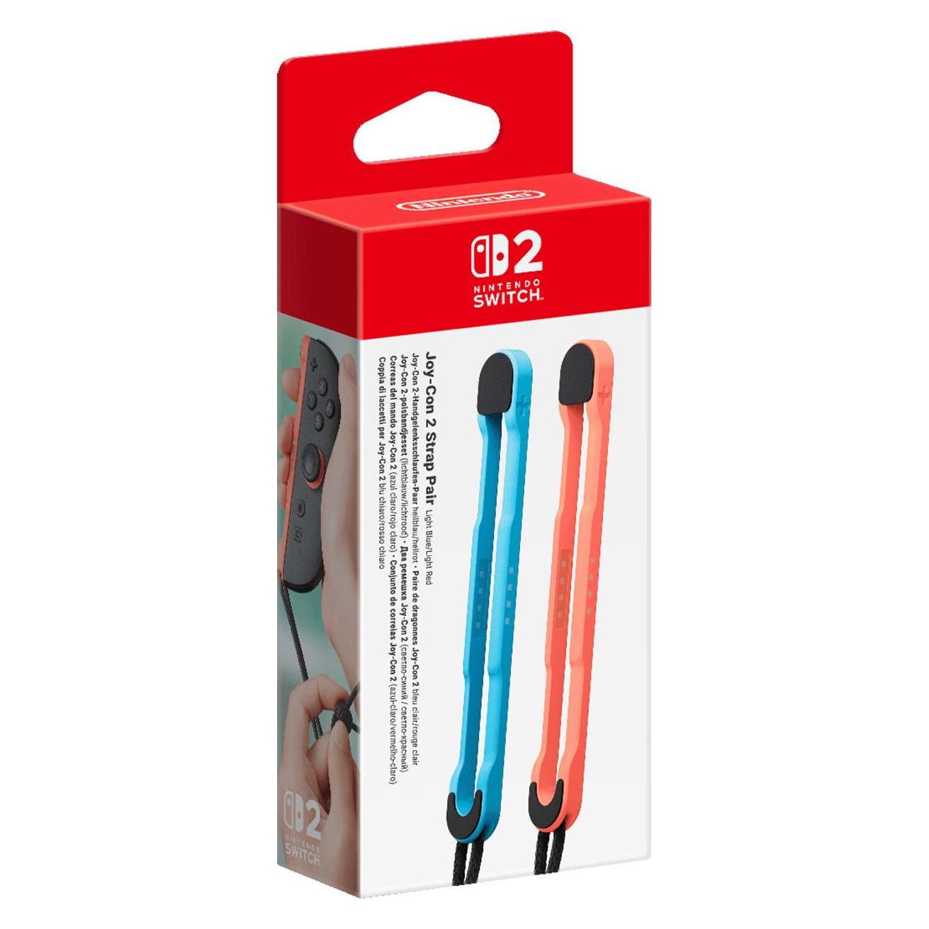 Nintendo Joy-Con 2-Handgelenksschlaufen-Paar (hellblau/hellrot) (Switch 2) (10015103)