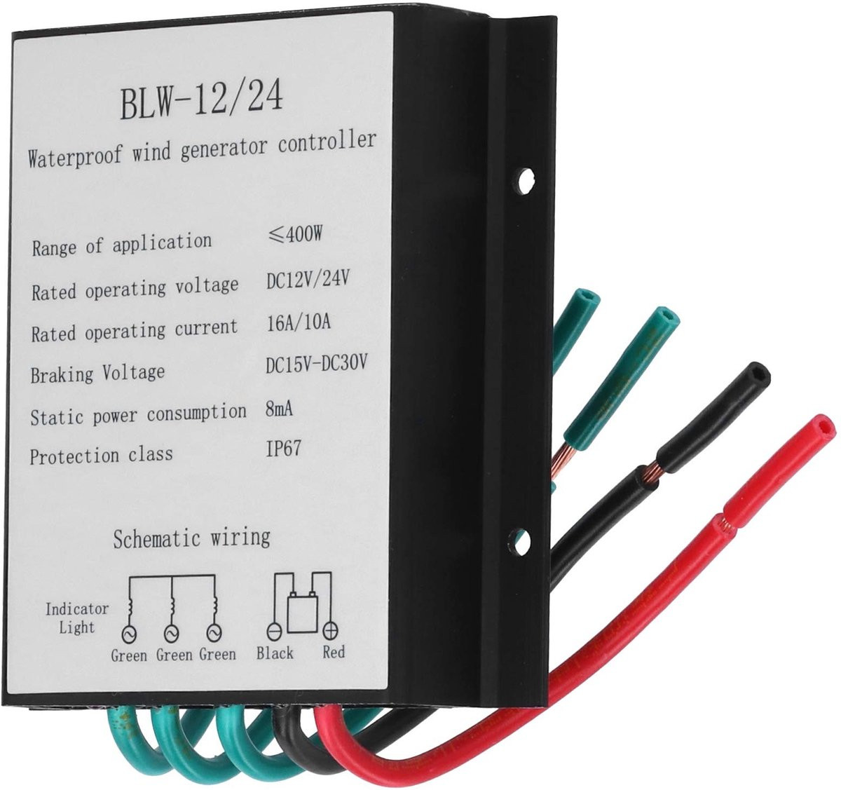 Store_7 Krachtige Windgenerator 400 W met Laadregelaar - Zwart - Aluminium