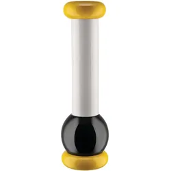 Alessi Pfeffermühle VALUES COLLECTION, Pfeffermühle + Salzmühle, Weiss, Gelb, Schwarz, Mehrfarbig