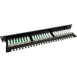 Lanview Cat5E 1U 24 Port Patch Panel, Server Zubehör, Schwarz