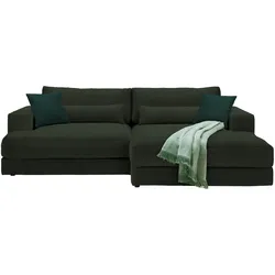 Ecksofa Fabiona rechts Schwarz