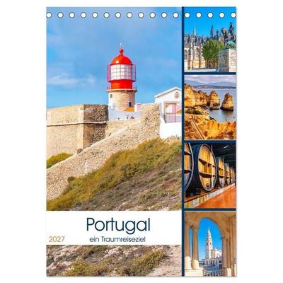 Portugal - ein Traumreiseziel (Tischkalender 2027 DIN A5 hoch), CALVENDO Monatskalender