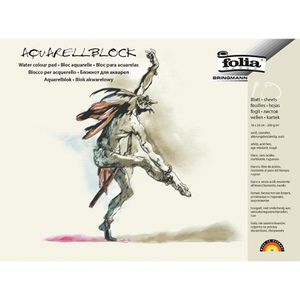 Folia Aquarellpapier 8331, Block, 18 x 24cm, 200 g/m², weiß, geleimt, 10 Blatt