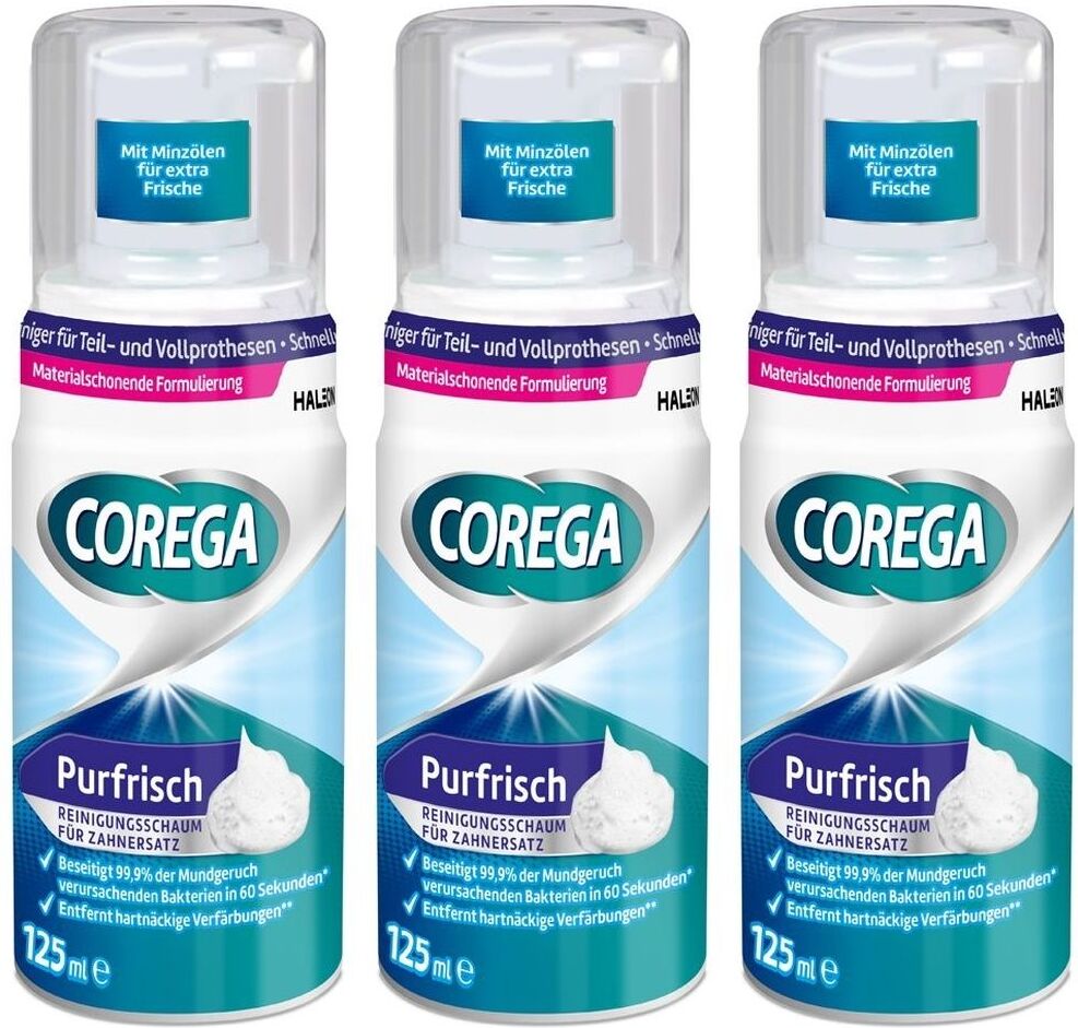 Corega Purfrisch x3 3x125 ml Schaum