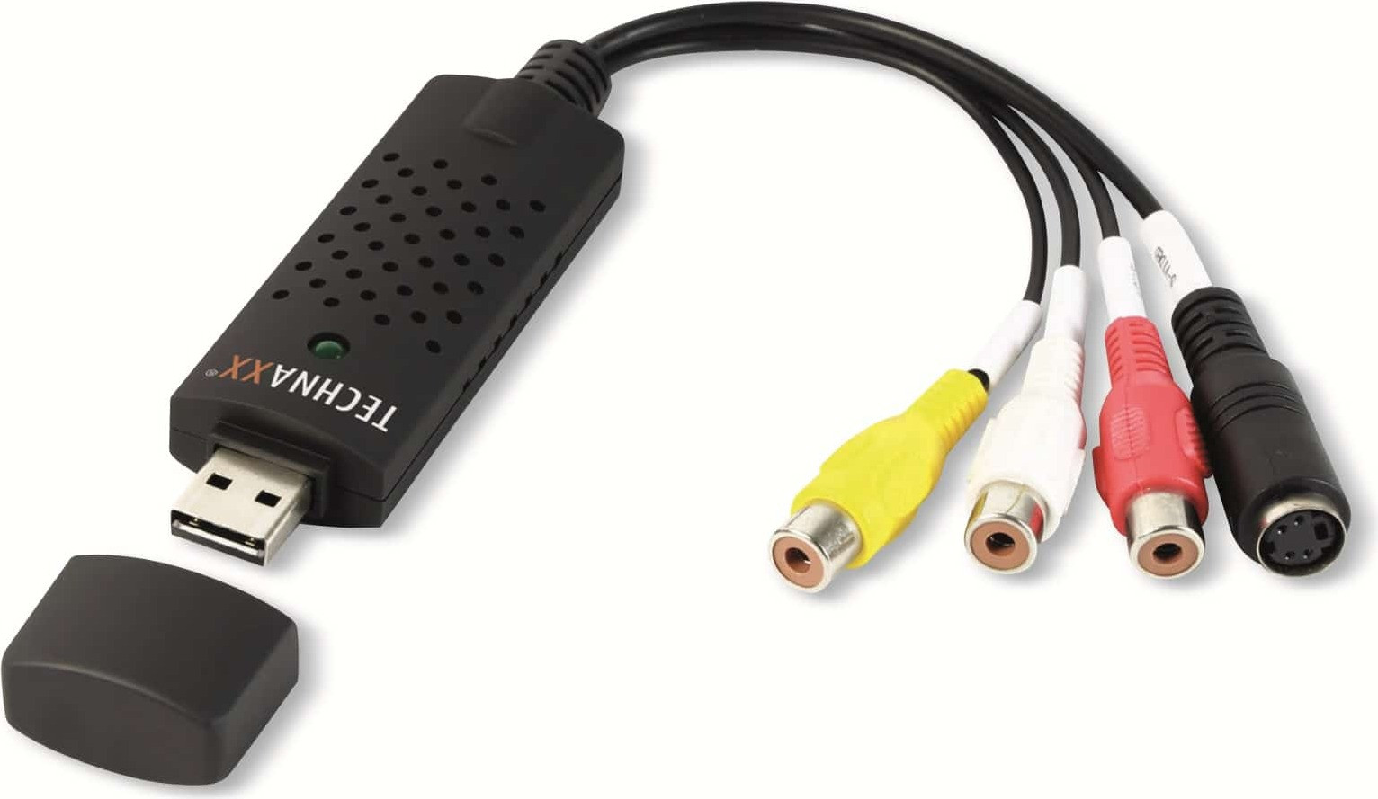 Technaxx USB 2.0 videograbberecorder voor digitale camera's, DPD-spelers en VHS, RCA en S-Video, 720 x 576 pixels, NTSC/PAL