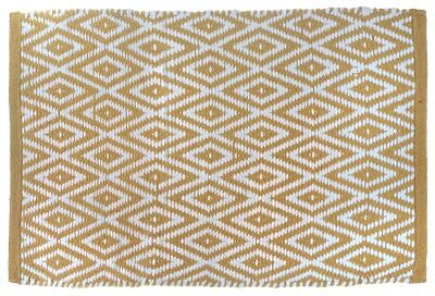 IH Casa Decor "Handwoven Diamond Rug 30"" X 48"" Gold"