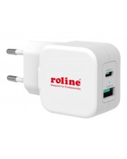 ROLINE USB PD/QC Ladegerät 2 Ports 20W 1xUSB-C+ 1xUSB-A (19.11.1052)