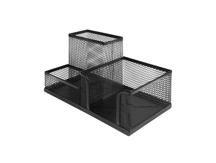 QUVIO Bureau organizer - 3 vakken - Staal