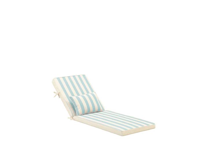 Pack 2 coussins à rayures avec pillow pour chaise longue turquoise