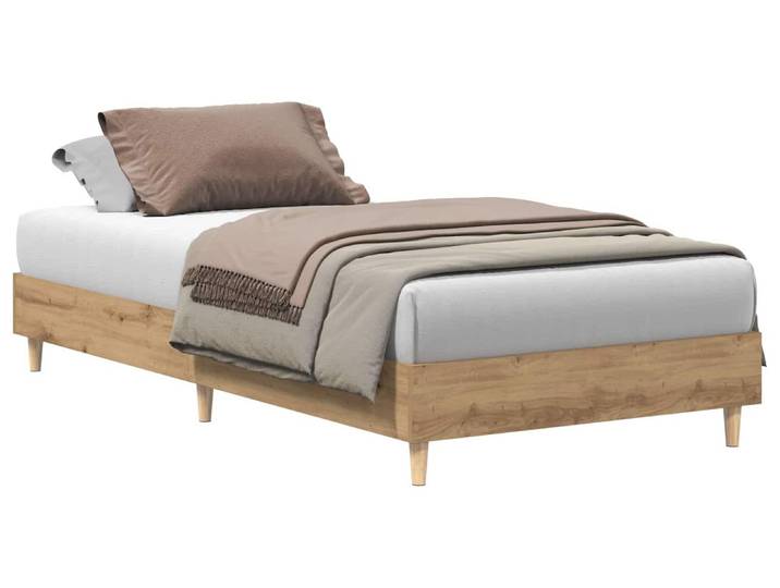vidaXL : Structure de lit\, artisanat\, chêne\, matériau de bois