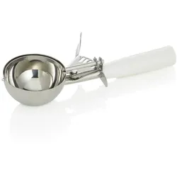 WAS Germany Portionierer, 23 cm, Ø 7,6 cm, weißer Griff, Chromnickelstahl 18/8/Polypropylen
