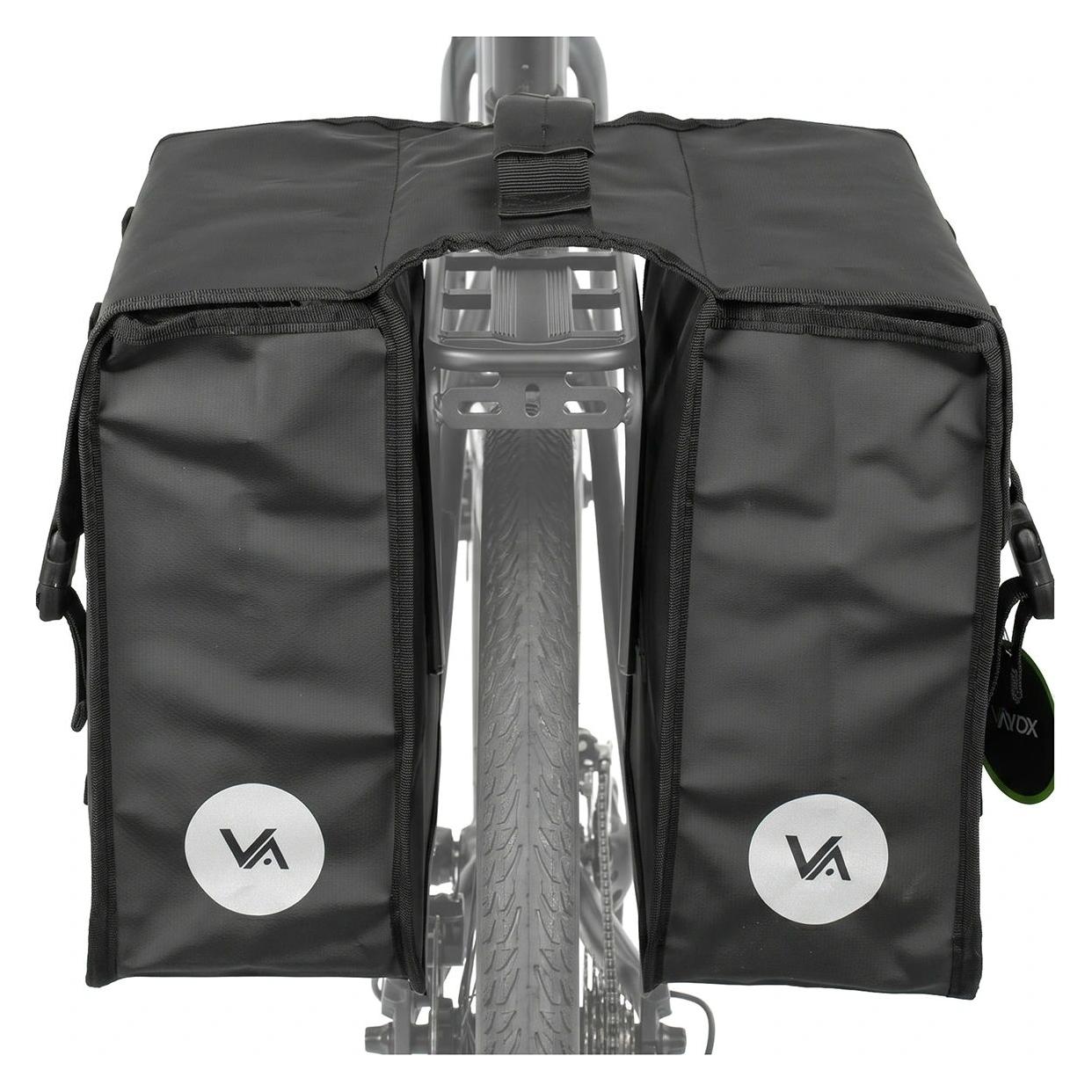 Vayox Sakwa rowerowa na bagażnik PVC podwójna czarna 29L VA0447 (29 l, Gepäckträgertasche) (72076958)