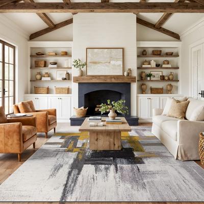 World Rug Gallery Modern Abstract Art Area Rug