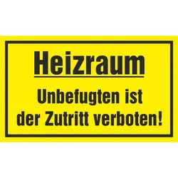 Hinweisschild - Heizraum