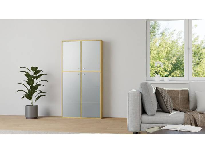 Vitrine en bois massif sur mesure Chêne Naturel huilé
