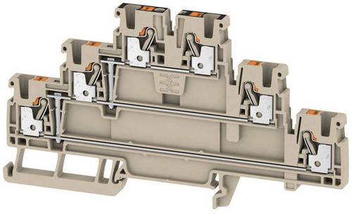 Weidmüller 2428540000 Dreistock-Durchgangsklemme 5.1mm Zugfeder Beige 25St.