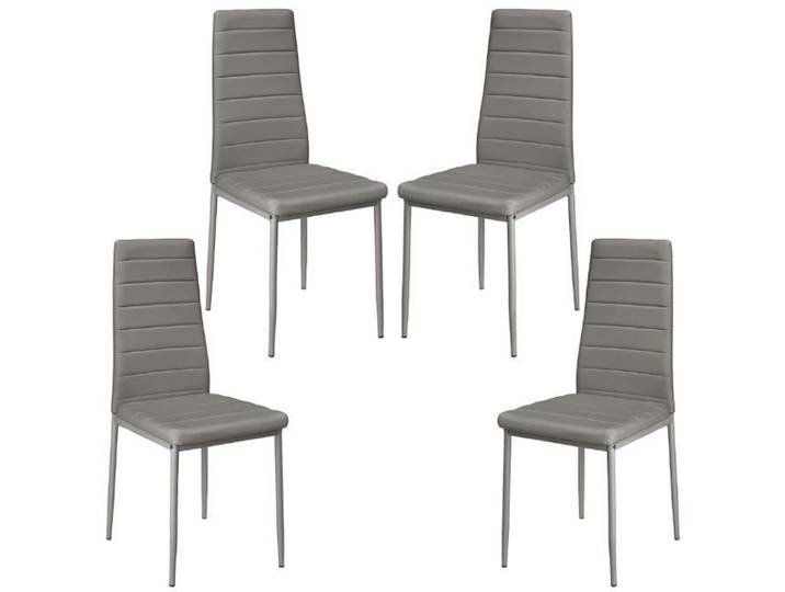 Chaises de Salle à Manger Contemporaines - Lot de 4 - Gris