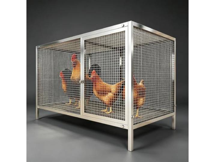 Tragbarer Hühnerauslauf, begehbarer Drahtkäfig für Geflügel Mit abschließbarer Futtertür, Freilaufgehege für Kaninchen, Hühner, Enten, Gänse und Kleintiere(M)