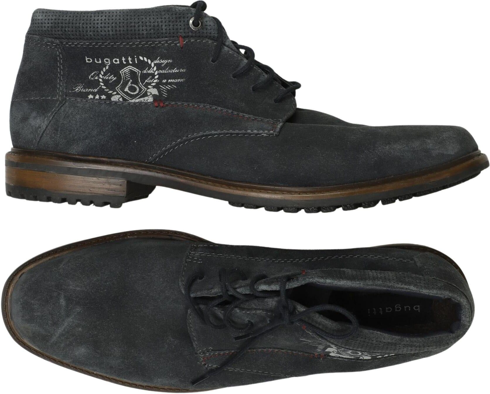 Bugatti Herren Stiefel, Grau, Gr. EU 46, Leder - Second Hand