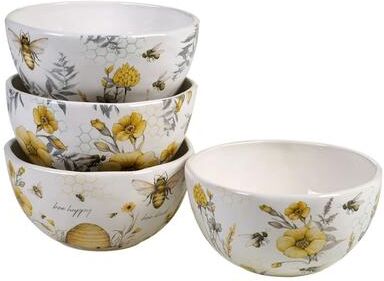 Certified International Bee Sweet 6-inch Ice Cream/Dessert Bowls (Set of 4)