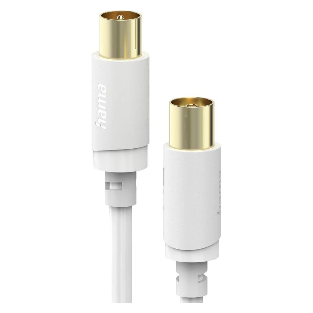 Hama Antennen-Kabel, Koax-Stecker - Koax-Kupplung, vergoldet, 3,0 m, 120 dB (120 dB, Antennenkabel) (00202024)
