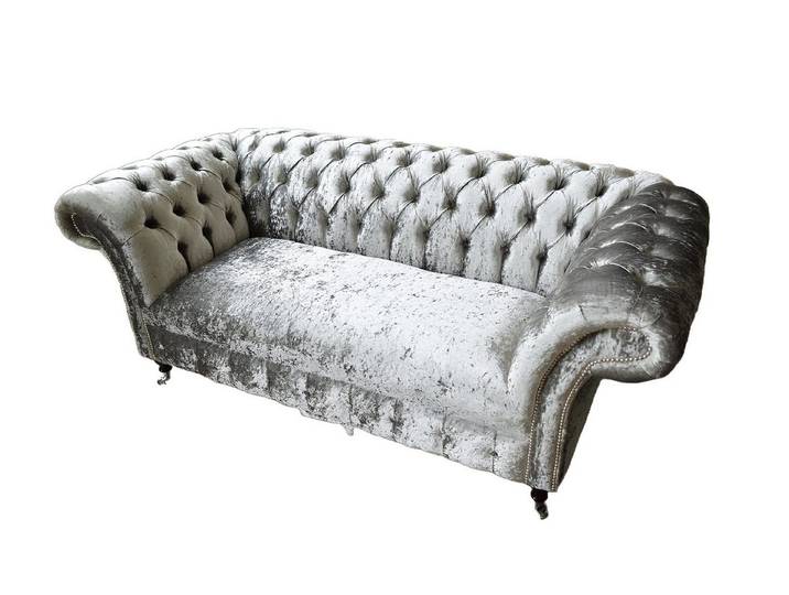 Xlmoebel Chesterfield-Sofa Klassisches Chesterfield Sofa in hochwertigem Textilbezug, Hergestellt in Europa