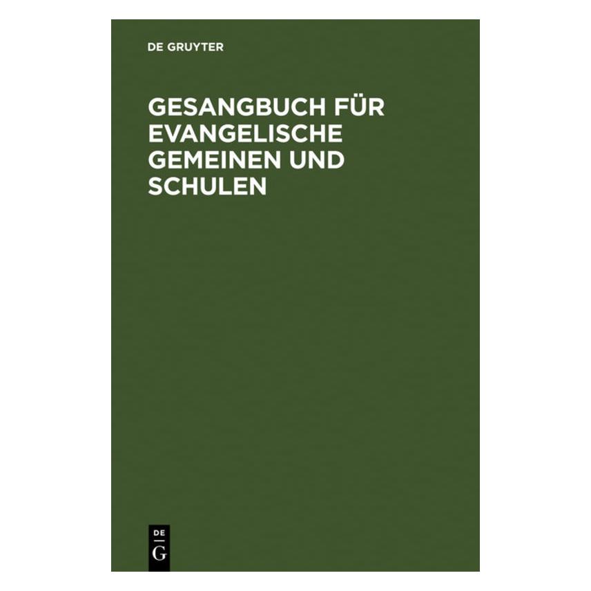 De Gruyter Gesangbuch für evangelische Gemeinen un (Deutsch, Hardcover) (67772517)
