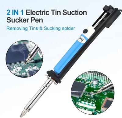 Uplift Essentials Electric Soldering Suction Tool With Vacuum Pump For Desoldering And Welding 30W AC 110V Or 220V eu Plug