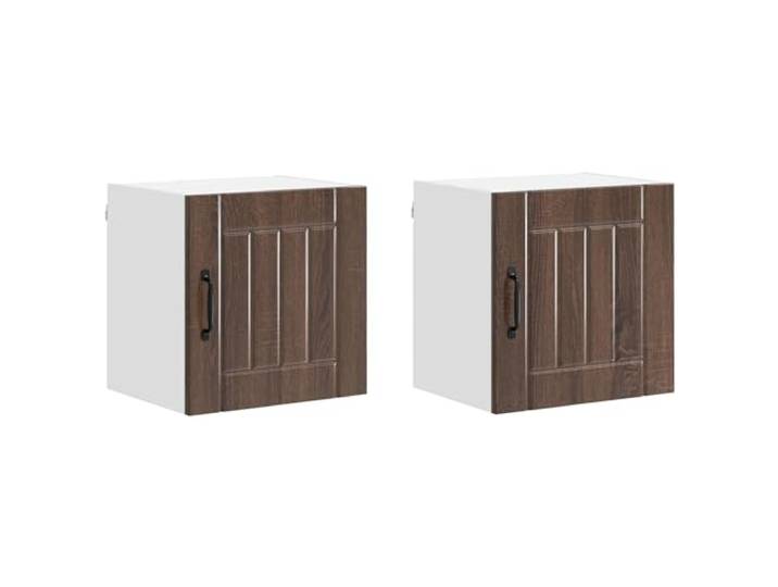 GHVBNMF Küchen-Wandschrank 2er-Set Brauneiche Holzwerkstoff 40x31x40 cm Kompaktes Schrank-Set aus stabilen Holzwerkstoff-Platten für Küche und Esszimmer mit vielseitigen Ablagemöglichkeiten.