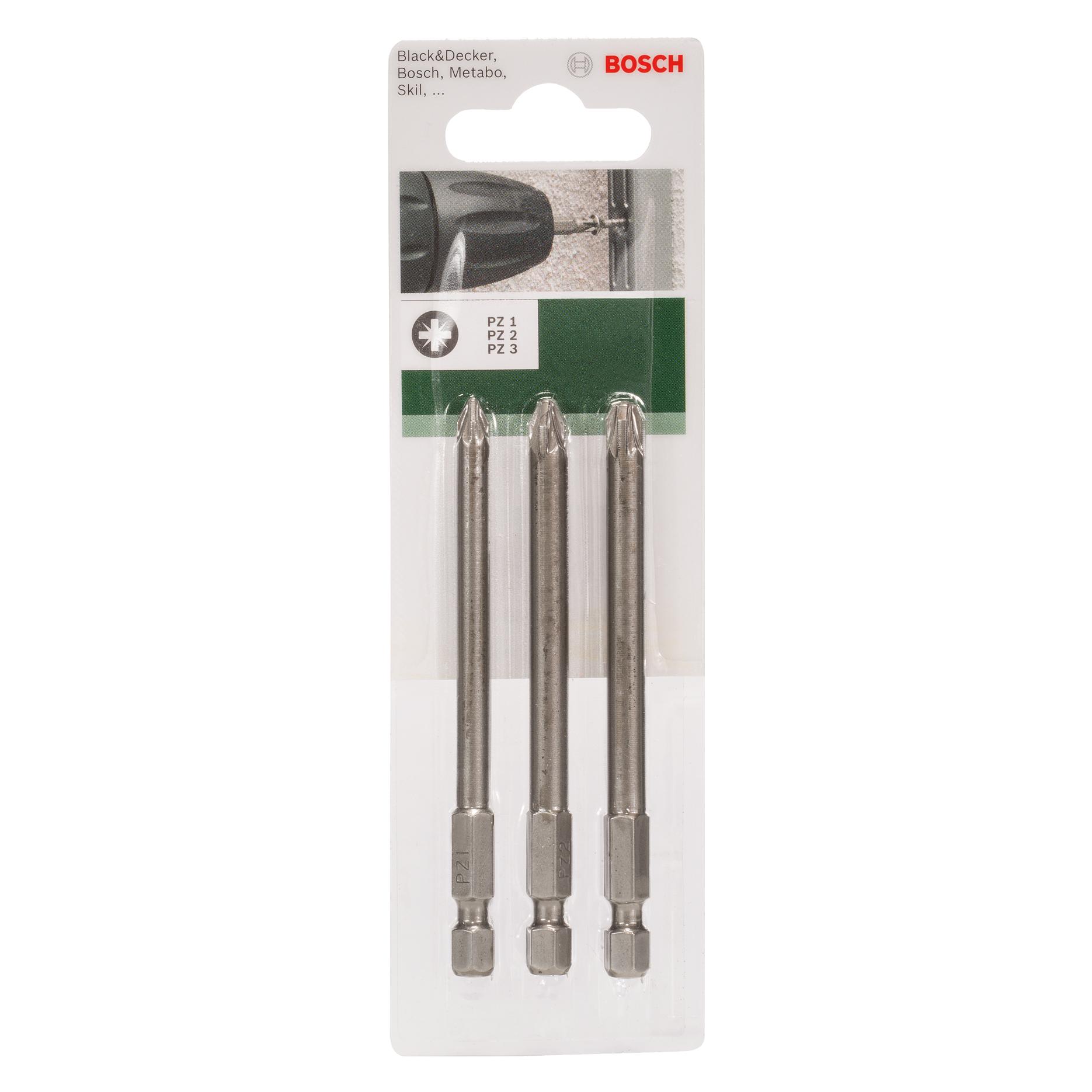 Bosch Zubehör 3tlg. Schrauberklingen-Set für Pozidriv-Kreuzschlitzschrauben (PZ) (2609255969)