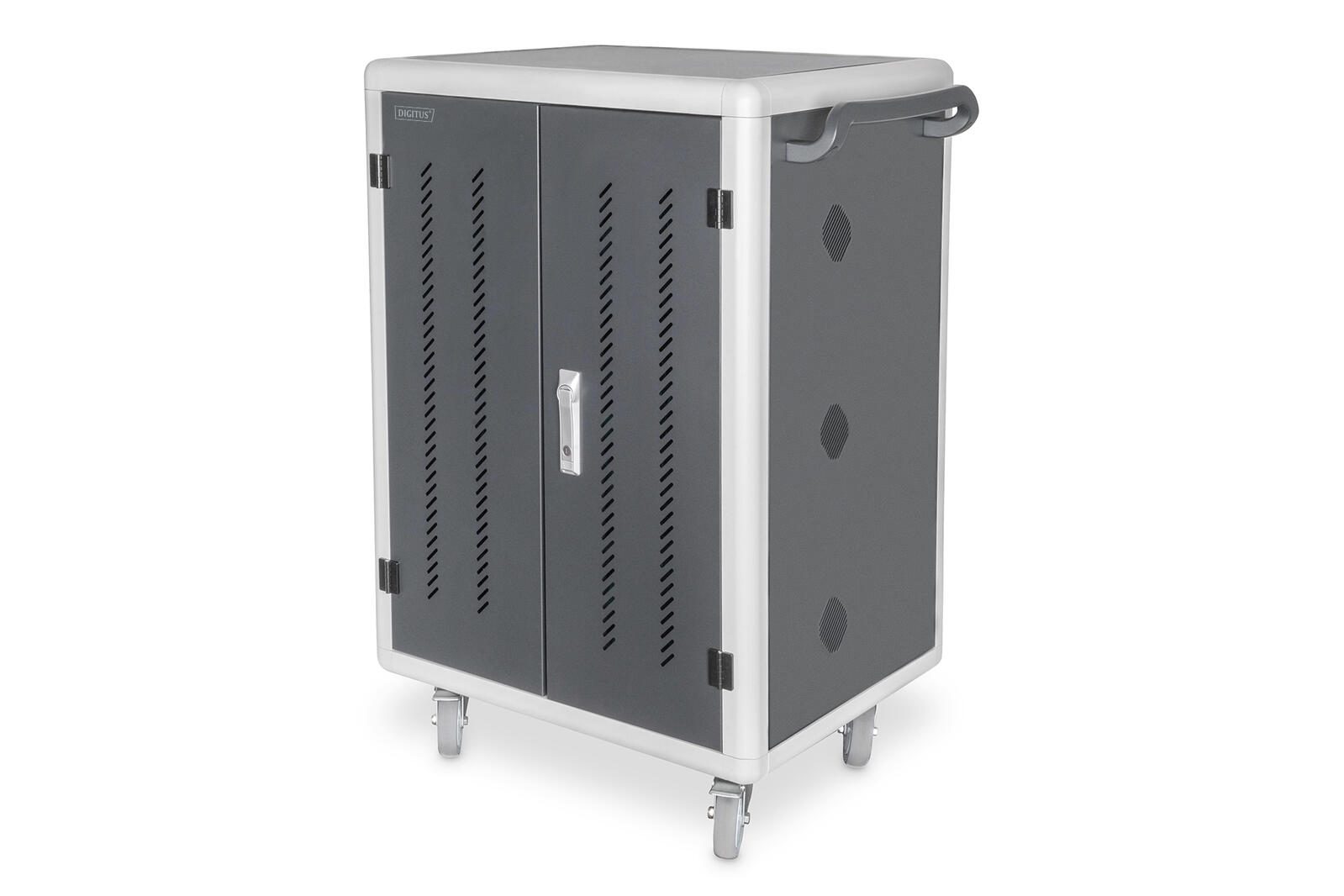 Digitus Mobiler Ladeschrank für 30 Notebooks / Tablets bis 15,6 Zoll, Datensynchronisation, UV-C, USB-A DN-45005