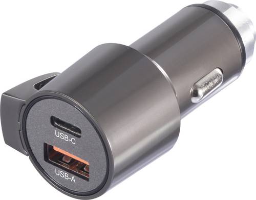 VOLTCRAFT VC-CPS-45W USB Ladegerät 1x USB-A, 1x USB-C Schwarz KFZ