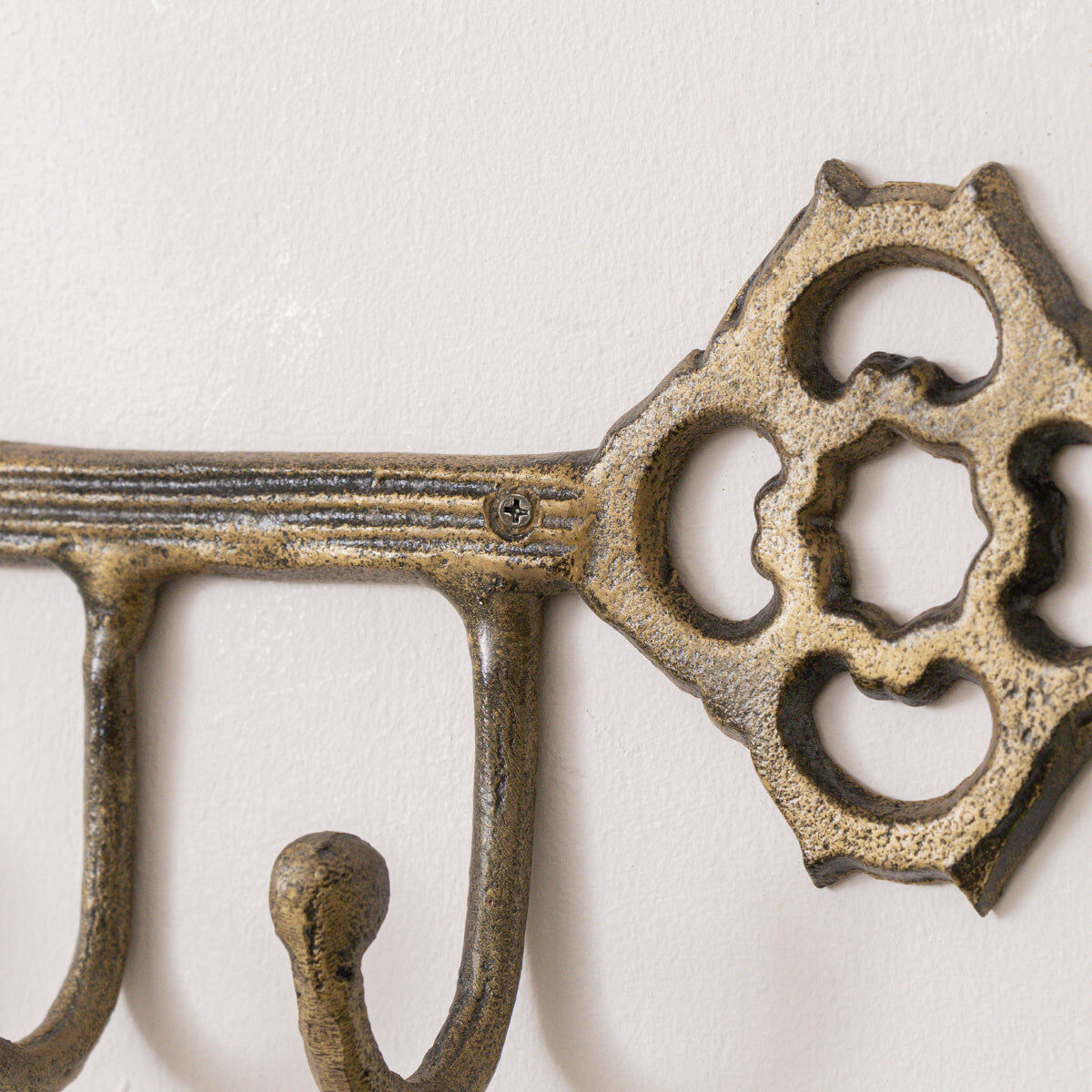 Antique Brass Key Shaped Key Hook Rail Material: New Products