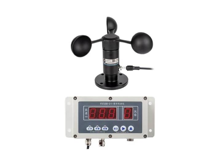 Aluminium-Rohr Windgeschwindigkeits-Windrichtung Sensor Drei Tasse(Al-alloy+display)