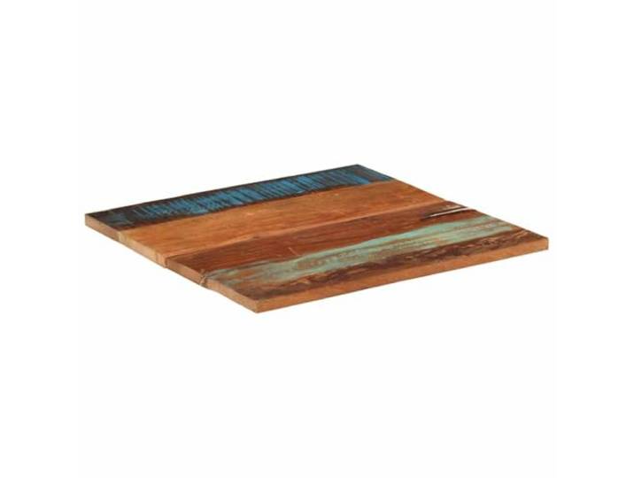 KTHLBRH Quadratische Tischplatte 70 x 70 cm 25-27 mm Holz Wiederverwertung Tropisches Massivholz, Mango-Teak-Mix, Halterungen inklusive, lackierte Oberfläche