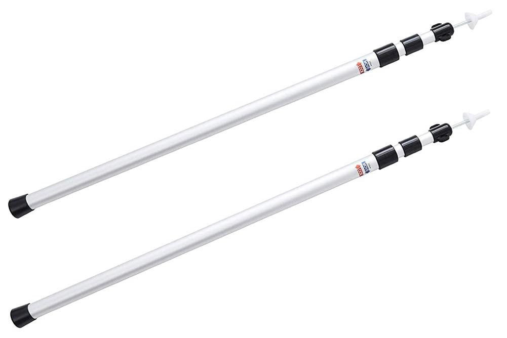 Set van 2 verstelbare aluminium campingzeilen met accessoires