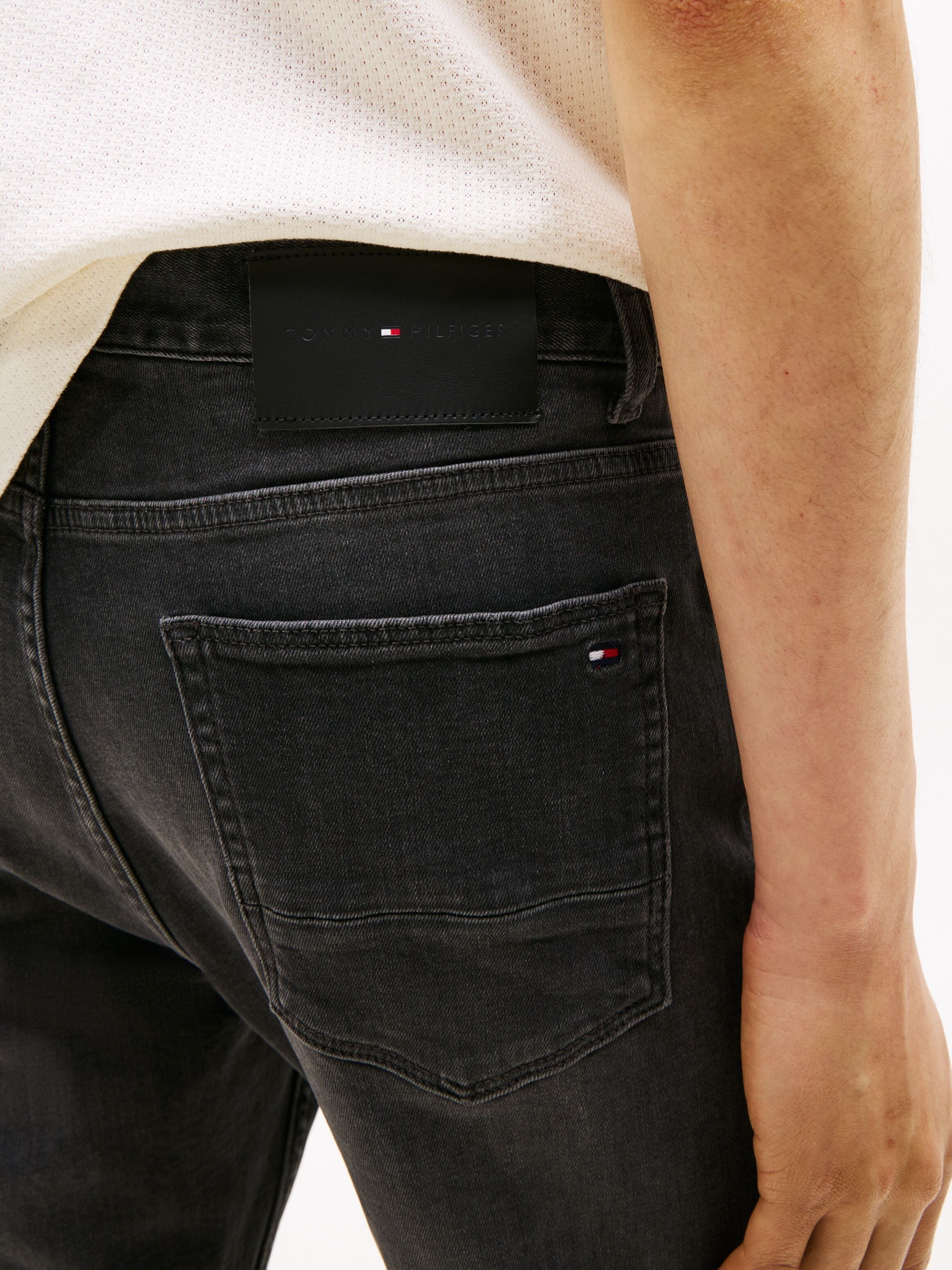 Slim-fit-Jeans TOMMY HILFIGER "BLEECKER Slim Fit", Herren, Gr. 38, Länge 34, grau (vernon grau), Denim/Jeans, Obermaterial: 98% Baumwolle, 2% Elasthan, slim fit, Jeans Slim-fit-Jeans vernon grau 38, Länge 34