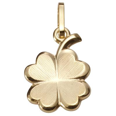 Kettenanhänger FIRETTI "Schmuck Geschenk Gold 333 Halsschmuck Anhänger für Halskette Kleeblatt", gold (gelbgoldfarben), Schmuckanhänger, Damen, Gelbgold 333, 0,75 g, Kettenanhänger