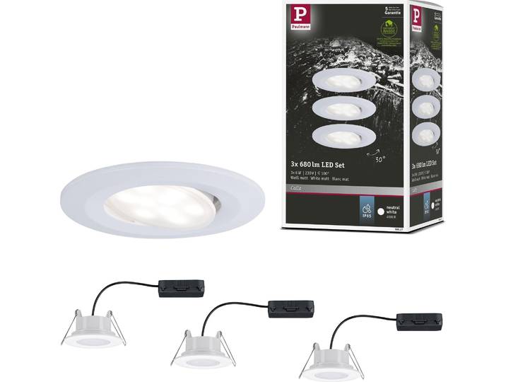 Paulmann LED encastré Calla set de base orientable