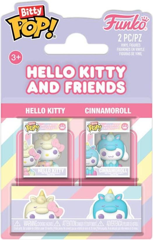 Funko Hello Kitty Bitty POP! Vinyl figuurtjes 2-pack: Hello Kitty & Cinnamonroll, 2,5 cm
