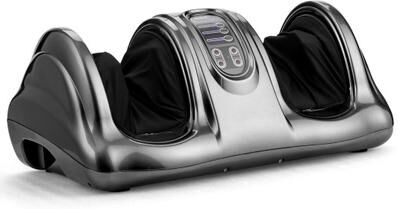 Costway Therapeutic Shiatsu Foot Massager with High Intensity Rollers-Gray