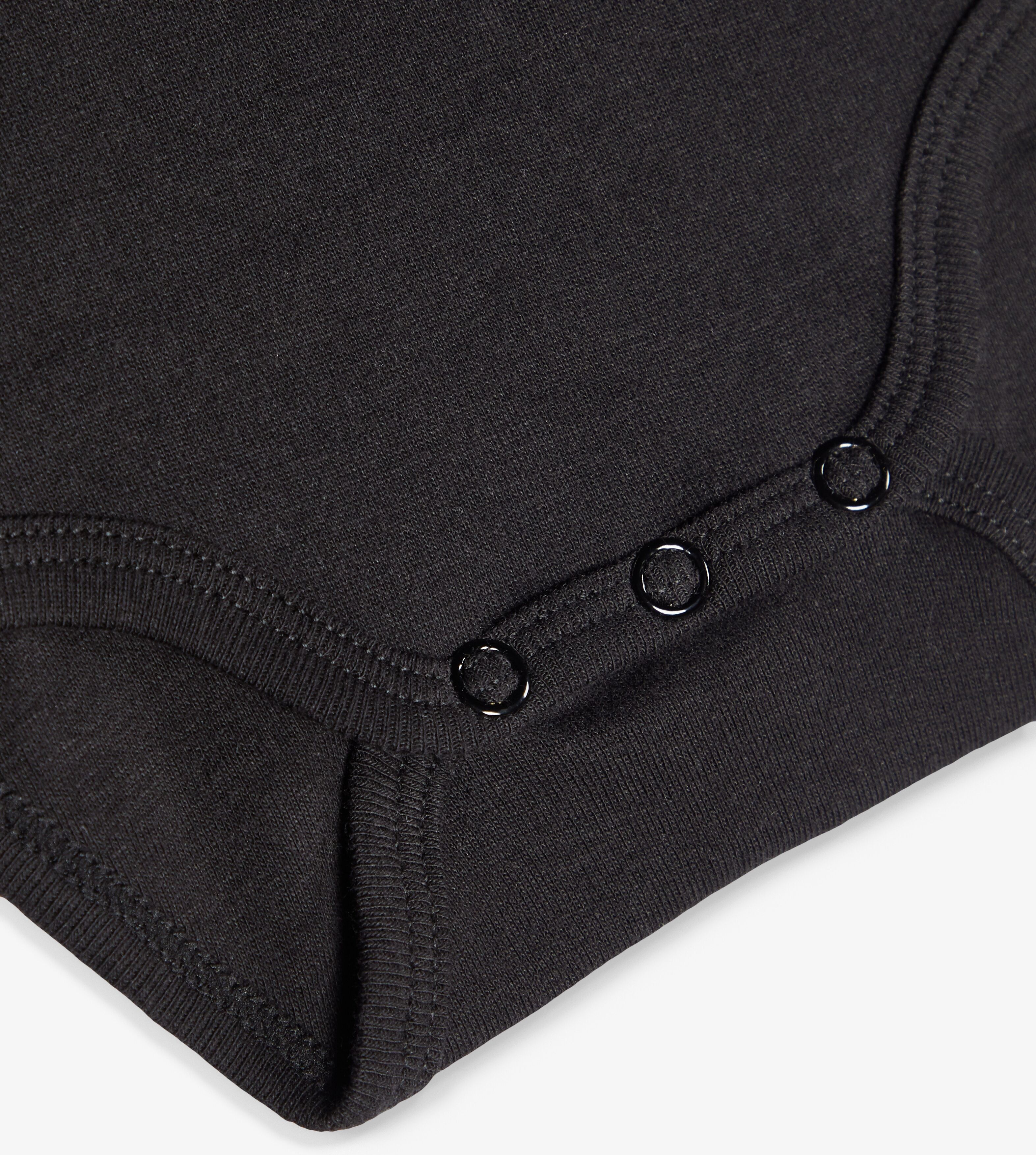 Body NAME IT "NBNBODY 3P LS SOLID NOOS", Jungen, Gr. 98, N-Gr, schwarz, Sweatware, Obermaterial: 100% Baumwolle, unifarben, regular fit, Rundhals, Bodys Body schwarz 98, N-Gr