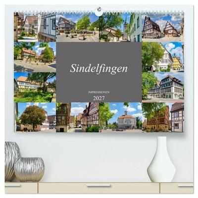 Sindelfingen Impressionen (hochwertiger Premium Wandkalender 2027 DIN A2 quer), Kunstdruck in Hochglanz