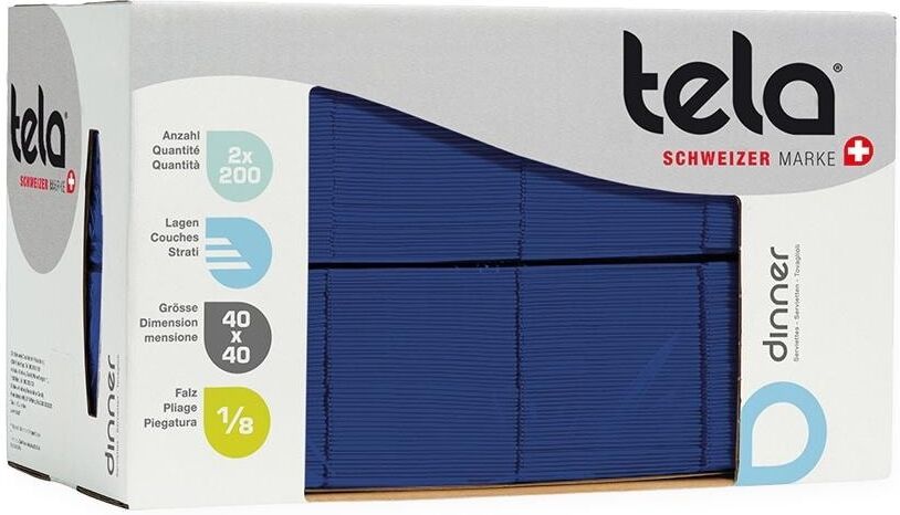 Papierserviette "Gues", blau (dunkelblau), Papier, Obermaterial: 100% Papier, Servietten, Papierserviette dunkelblau Papier