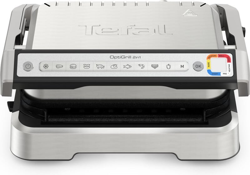 Tefal OptiGrill 2-in-1 intelligente contactgrill en barbecue GC772D met 9 automatische programma's en 2100 W