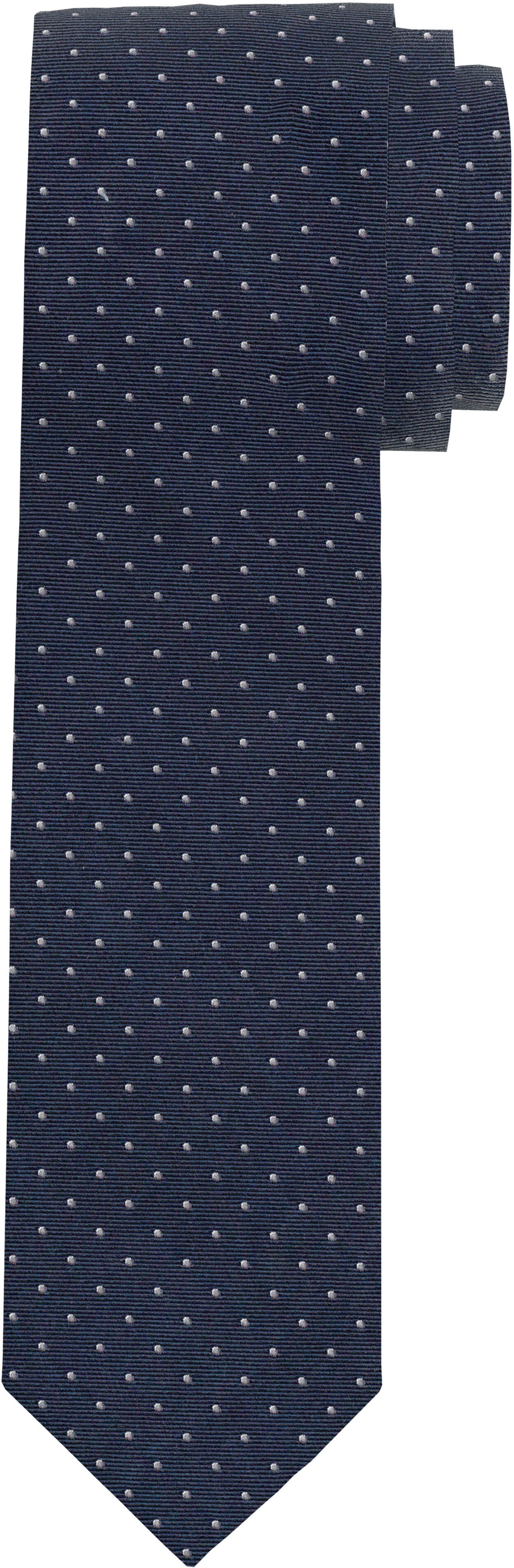 Krawatte OLYMP "Seidenkrawatte", Herren, blau (marine), Seide, Minimalmuster, Krawatten Krawatte, aus reiner Seide marine Einheitsgröße