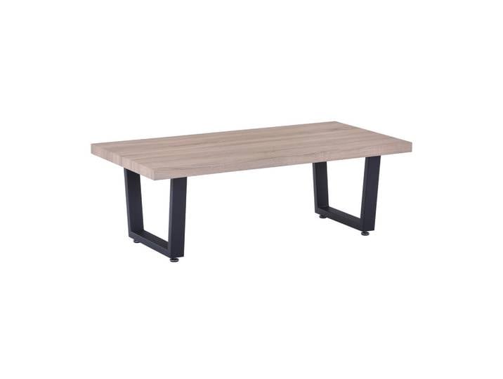 Mid.you Couchtisch, Natur, Schwarz, Metall, quadratisch, Kufe, 60x40x120 cm, Wohnzimmer, Wohnzimmertische, Couchtische