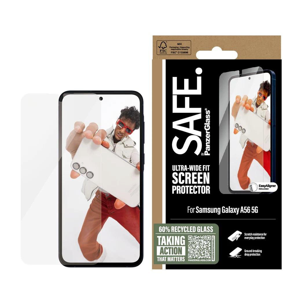 SAFE. by PanzerGlass Displayschutz Ultra-Wide-Fit mit Aligner Galaxy A56 5G SARNUWFG38380