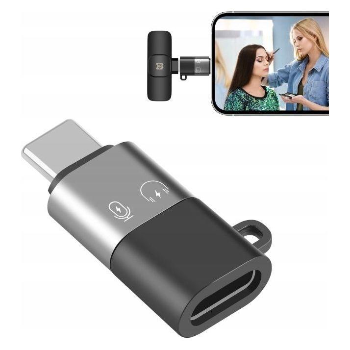 Puluz Adapter USB Pu657b USB-C - Lightning Srebrny (SB9098) (USB-C, Lightning) (PULUZ)